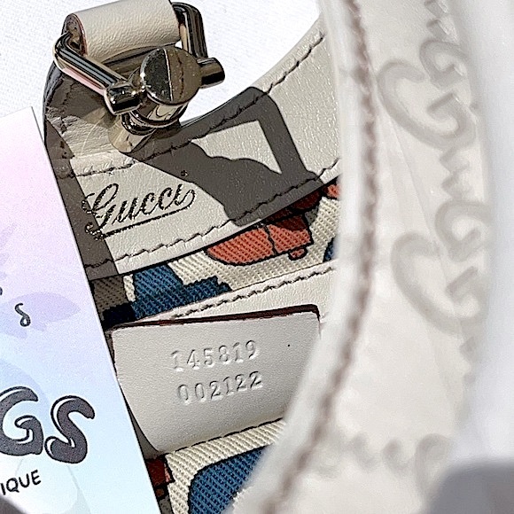 Gucci: Bardot Guccissima Jackie O Piston Lock Shoulder Bag (Ivory) - Picture 16 of 17